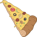 Pizza cursor with various toppings