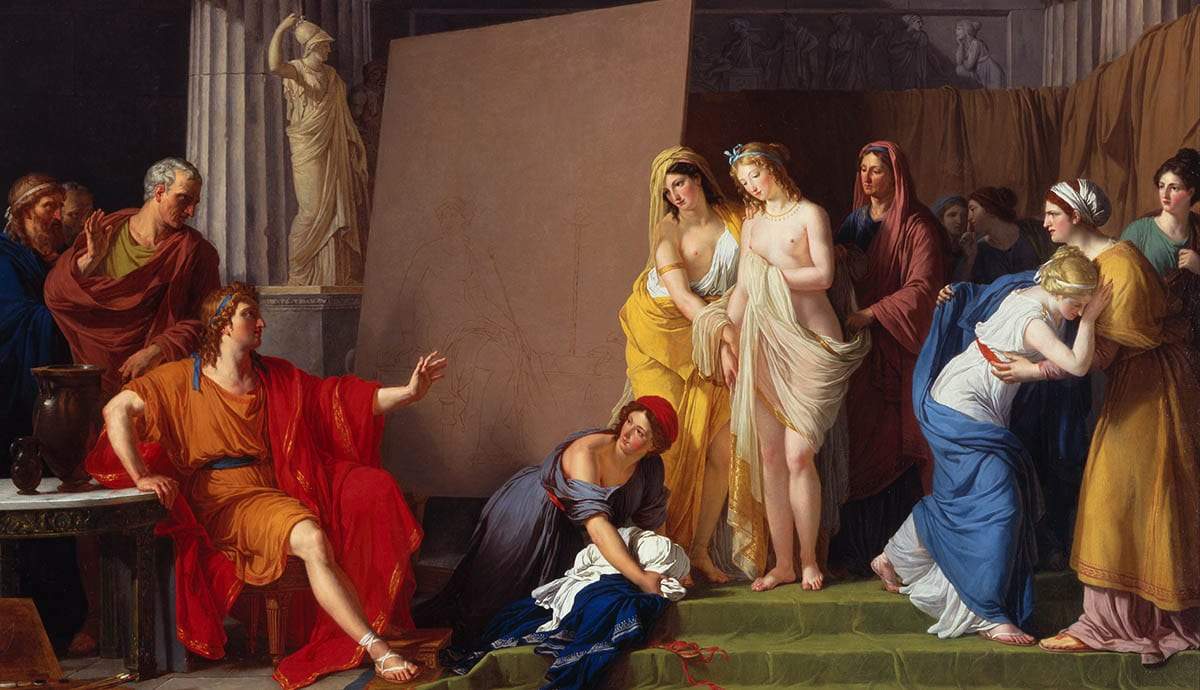 François-André Vincent 1791 - Zeuxis Choosing his Models for the Image of Helen from among the Girls of Croton